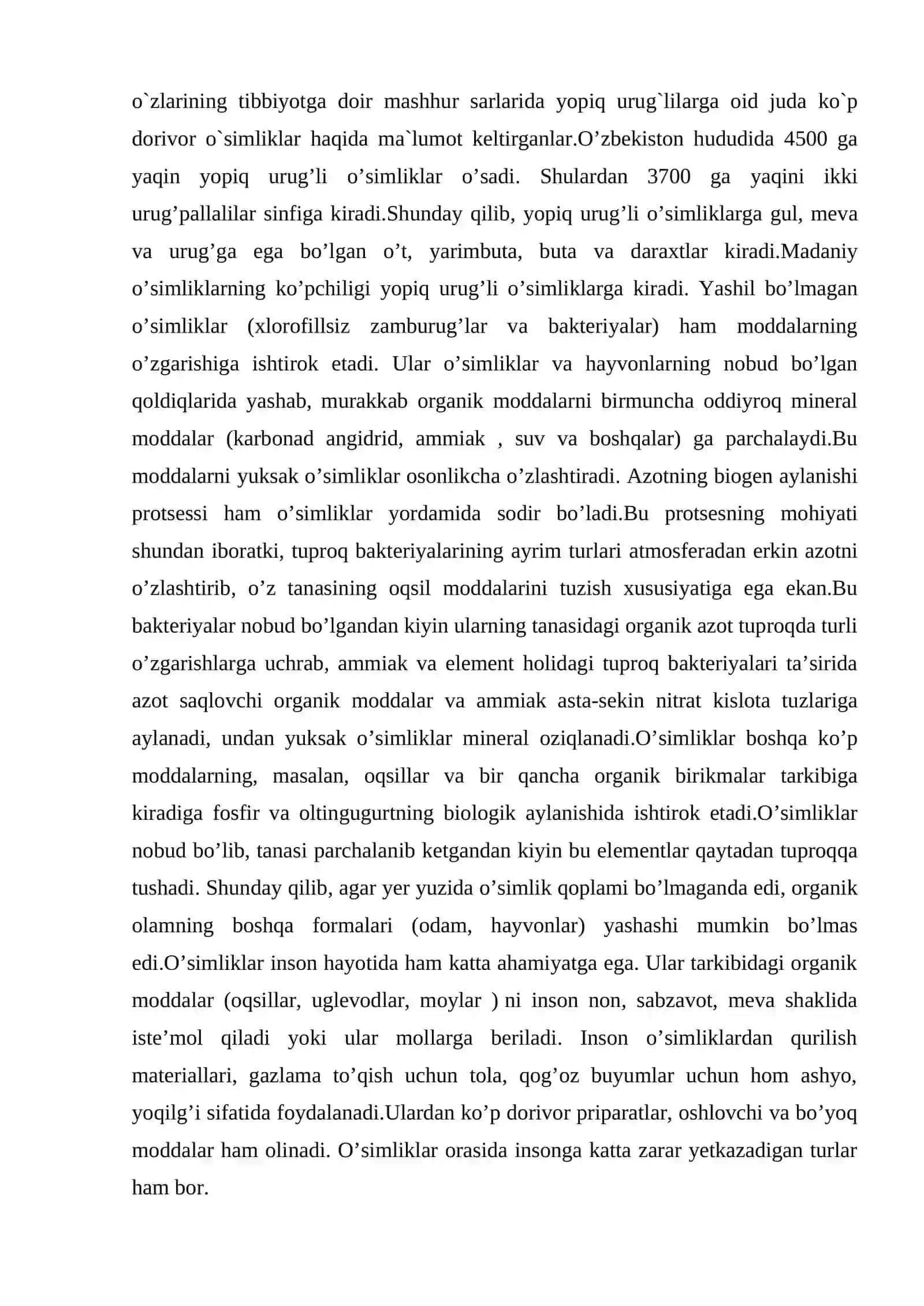 Yuksak o’simliklarning sistematikasi 4