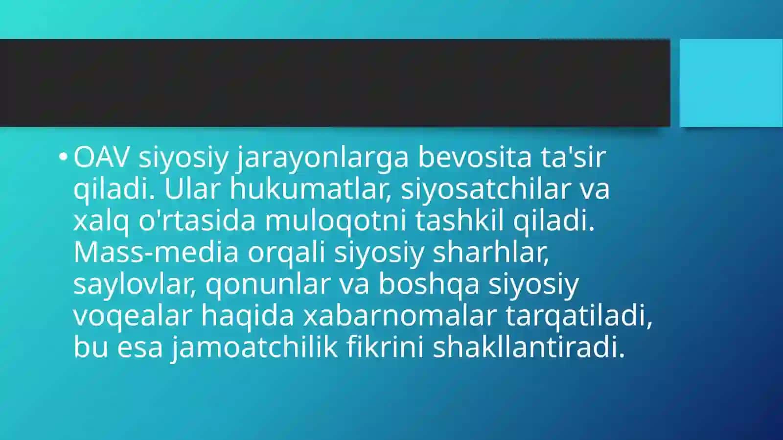 Ommaviy axborot vositalari 4