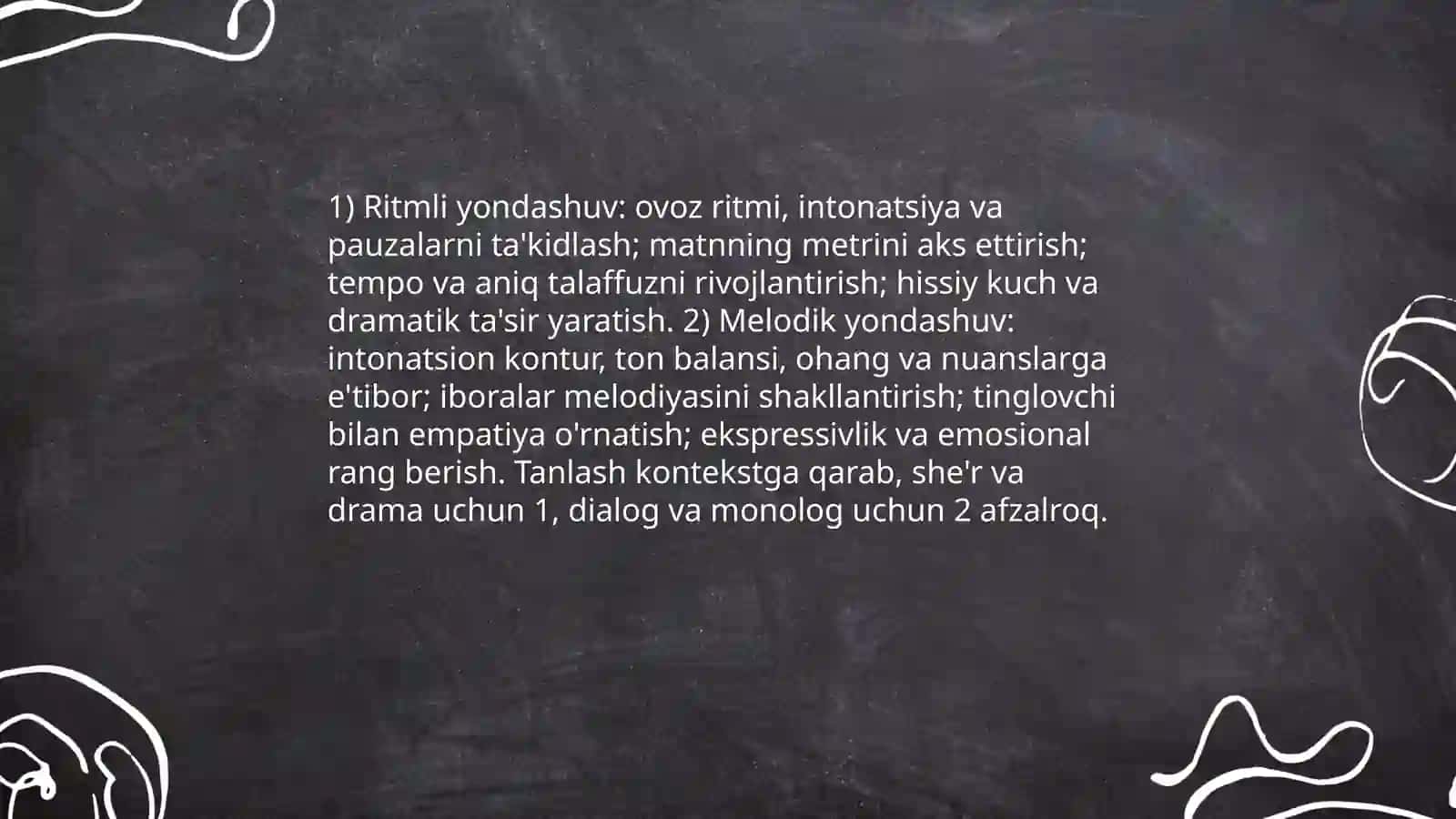 Ifodali oqishning turli usullarini solishtiruvchi jadval tuzish 4