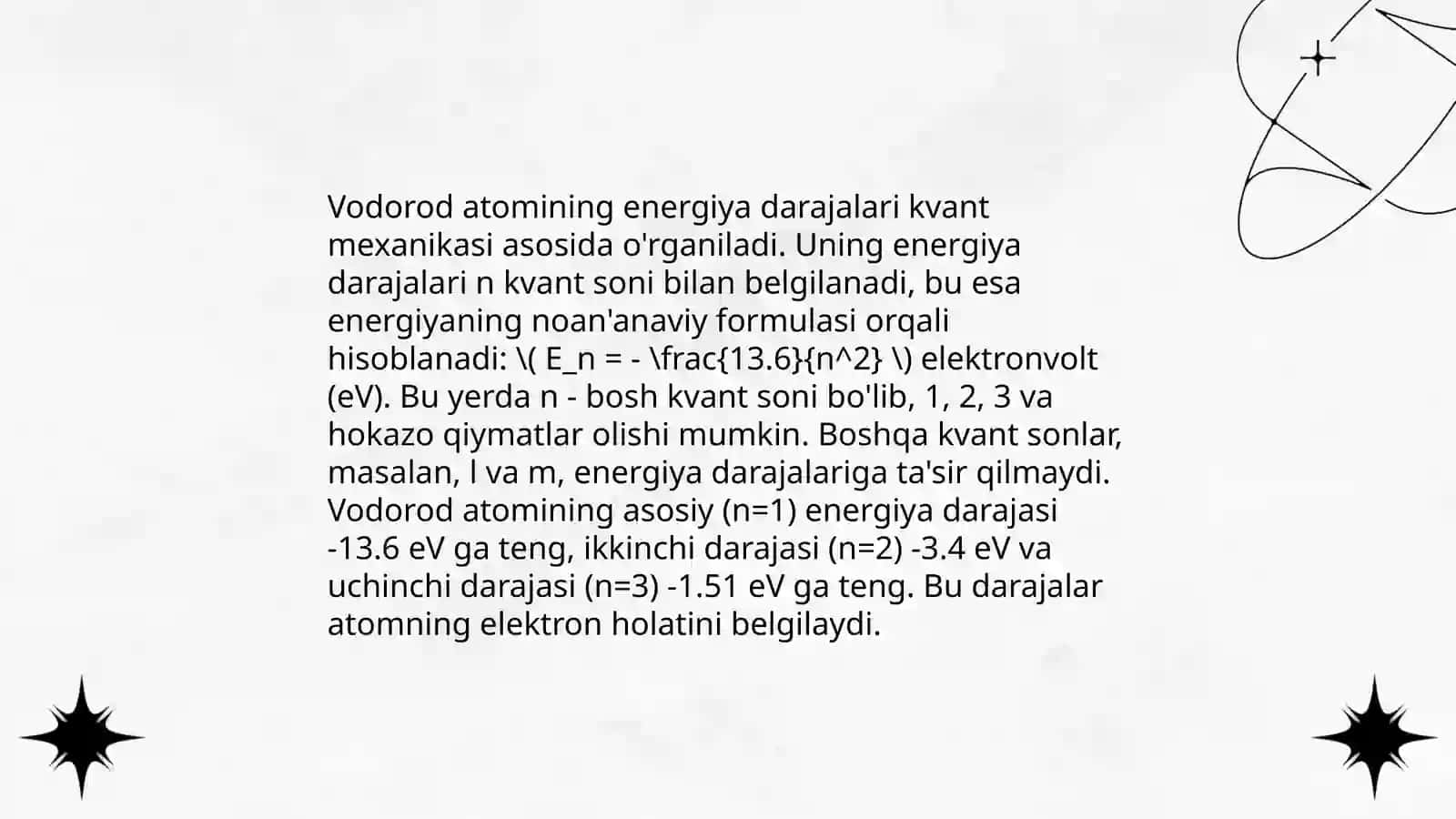 Vodorod va boshqa metalmas elementlar spektrlari 4