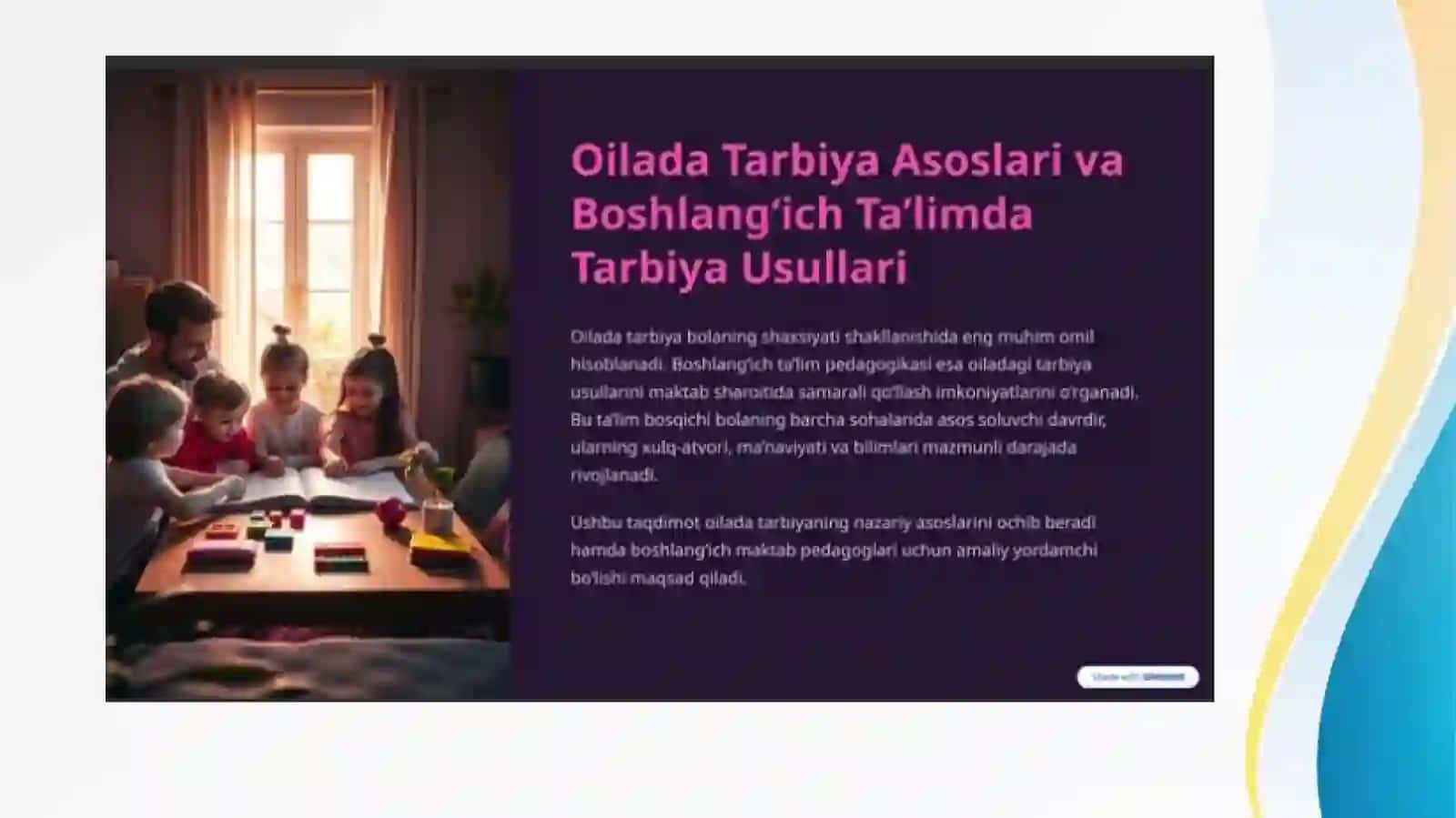 Oilada tarbiya asoslari 4