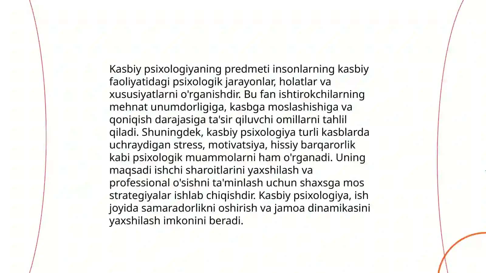 Kasbiy psixologiya fanining predmeti mazmuni maqsadi va vazifalari Abduraximov Orzumurod 4