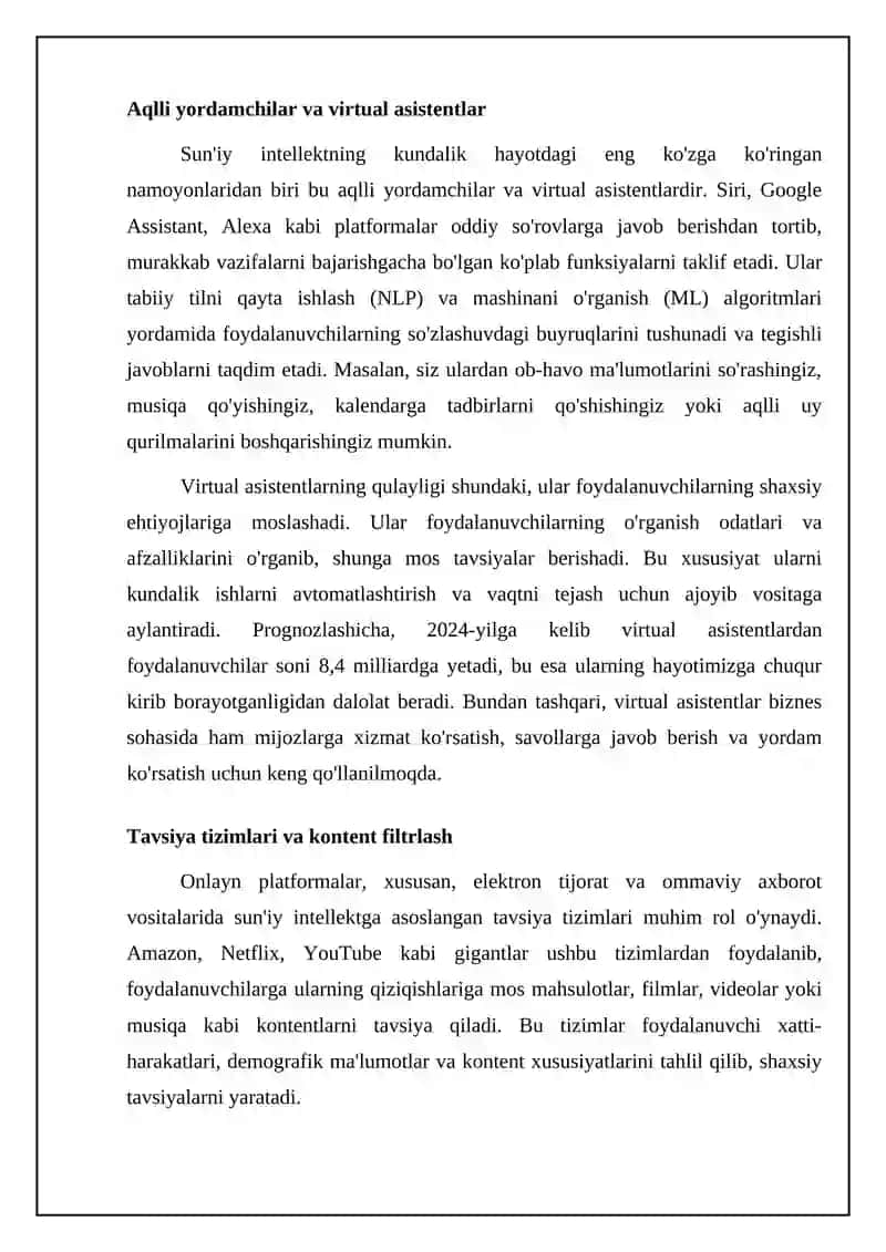 Sun'iy intellekt: Misollar va afzalliklar 4