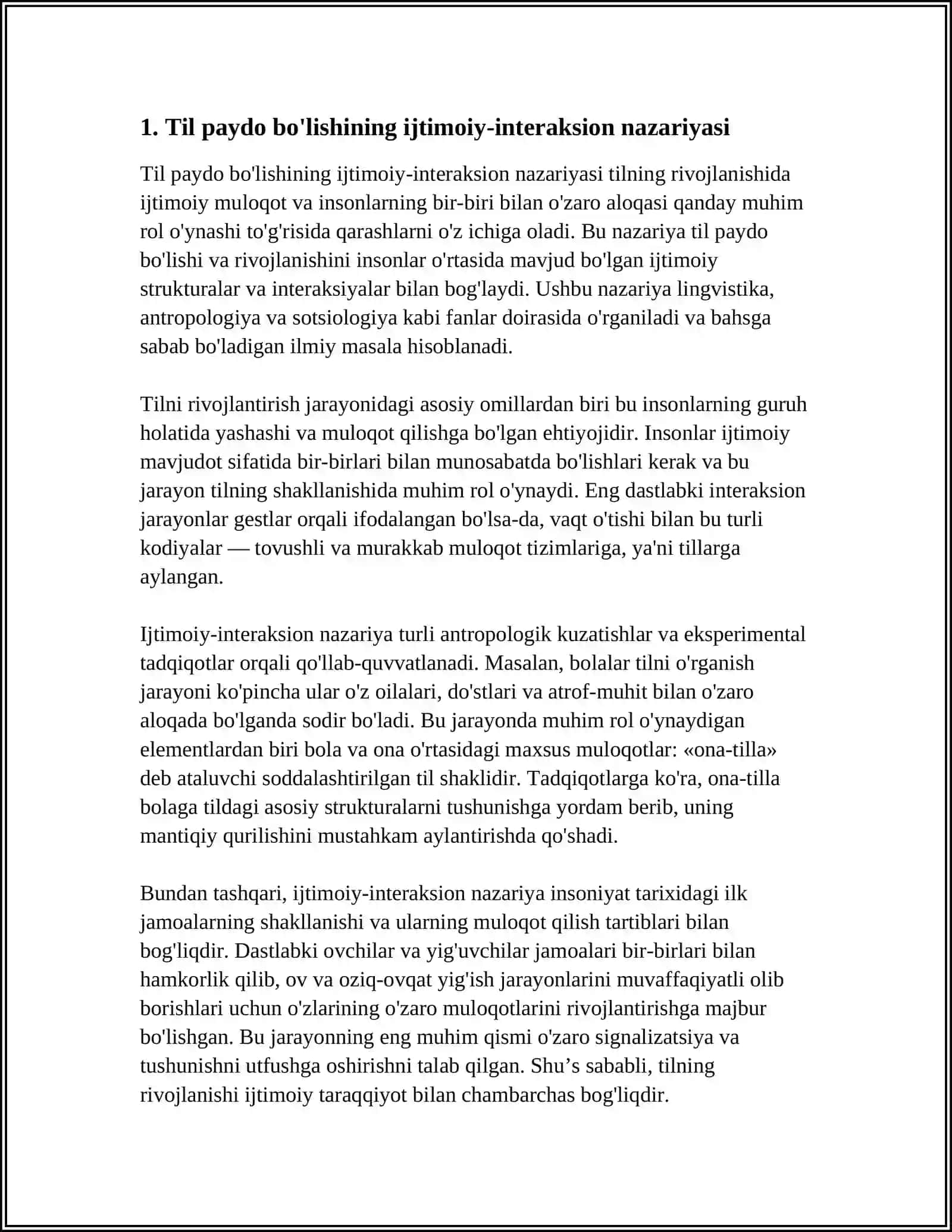 TILNING PAYDO BO'LISHI VA RIVOJLANISHI TO'G'RISIDAGI NAZARIYALAR 4