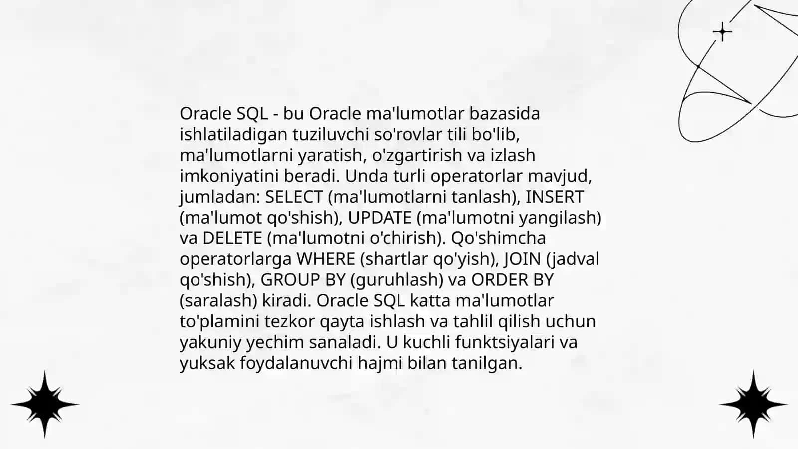 Oracle ma'lumotlar bazasi arxitekturasi 4