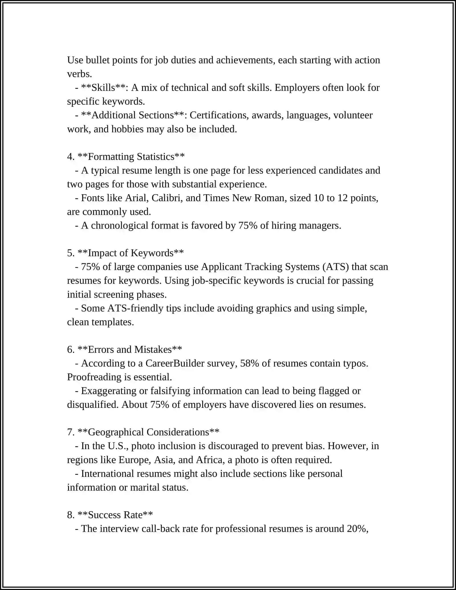 Resume Writing: Essential Facts and Figures 4