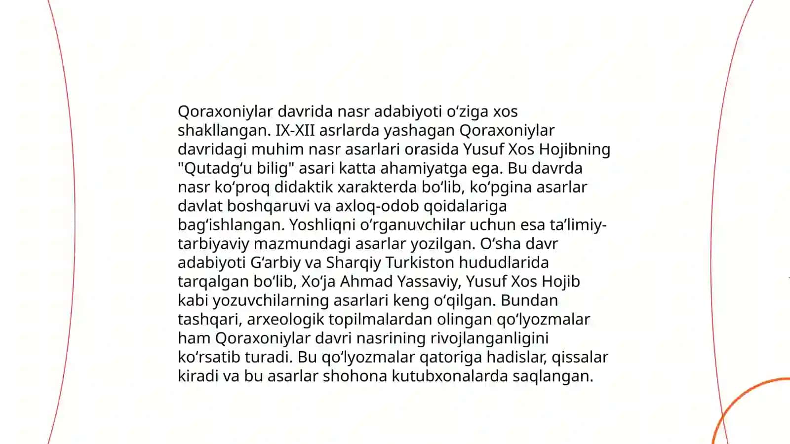 Qoraxoniylar davri adabiyoti 4
