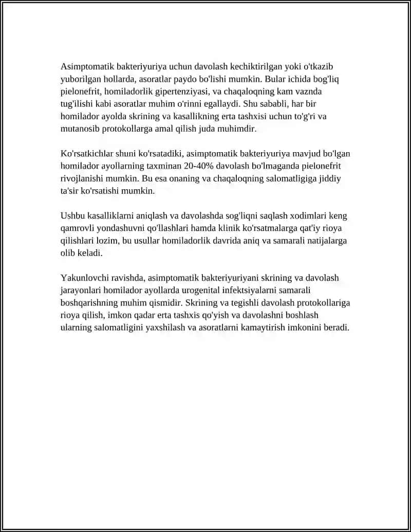 HOMILADORLIKDA UROGENITAL INFEKSIYASI, TASHXISLASH VA DAVOLASH 4