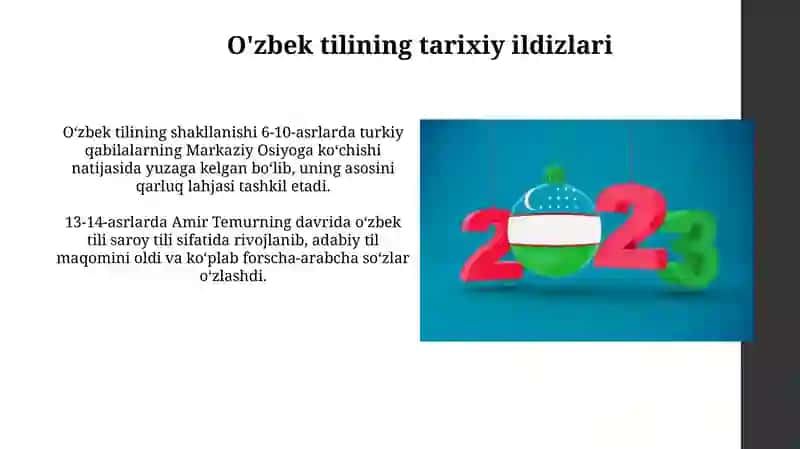 Oʻzbek tilining qabul qilinishi tarixi 4