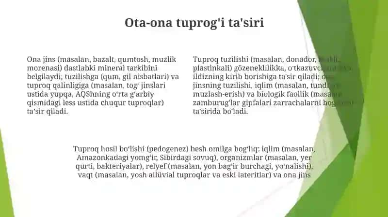 Tuproq tuzilishi va yasalishi 4