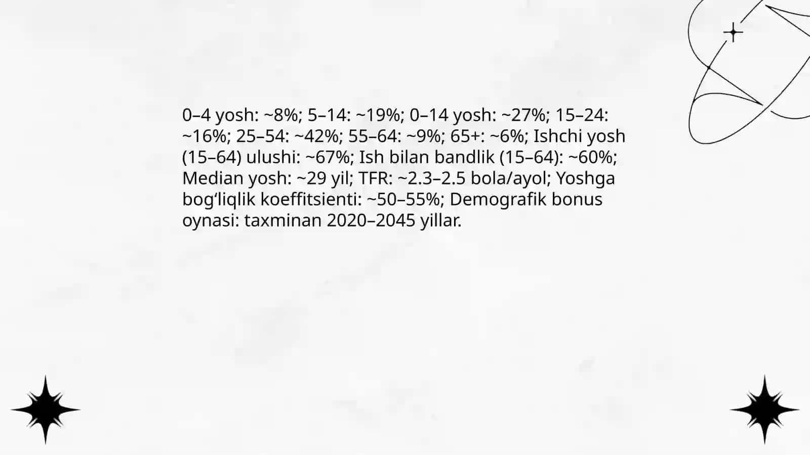 Oʻzbekistonning aholisi va iqtisodiyoti 4