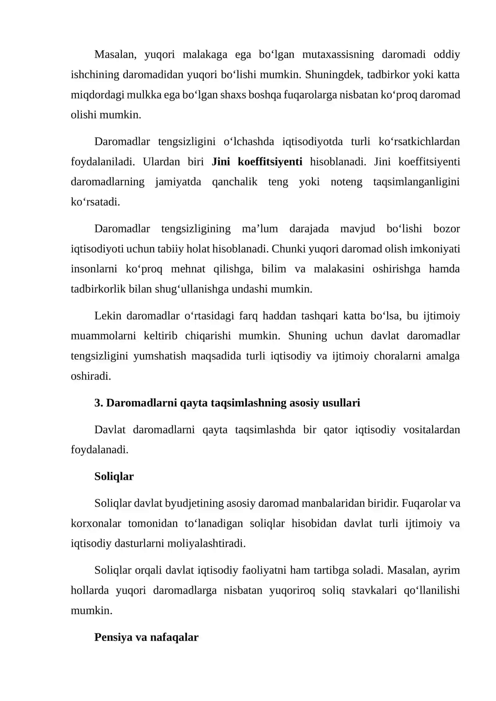 DAROMADLARNI QAYTA TAQSIMLASH: BOYLIK VA IQTISODIY SIYOSAT 4