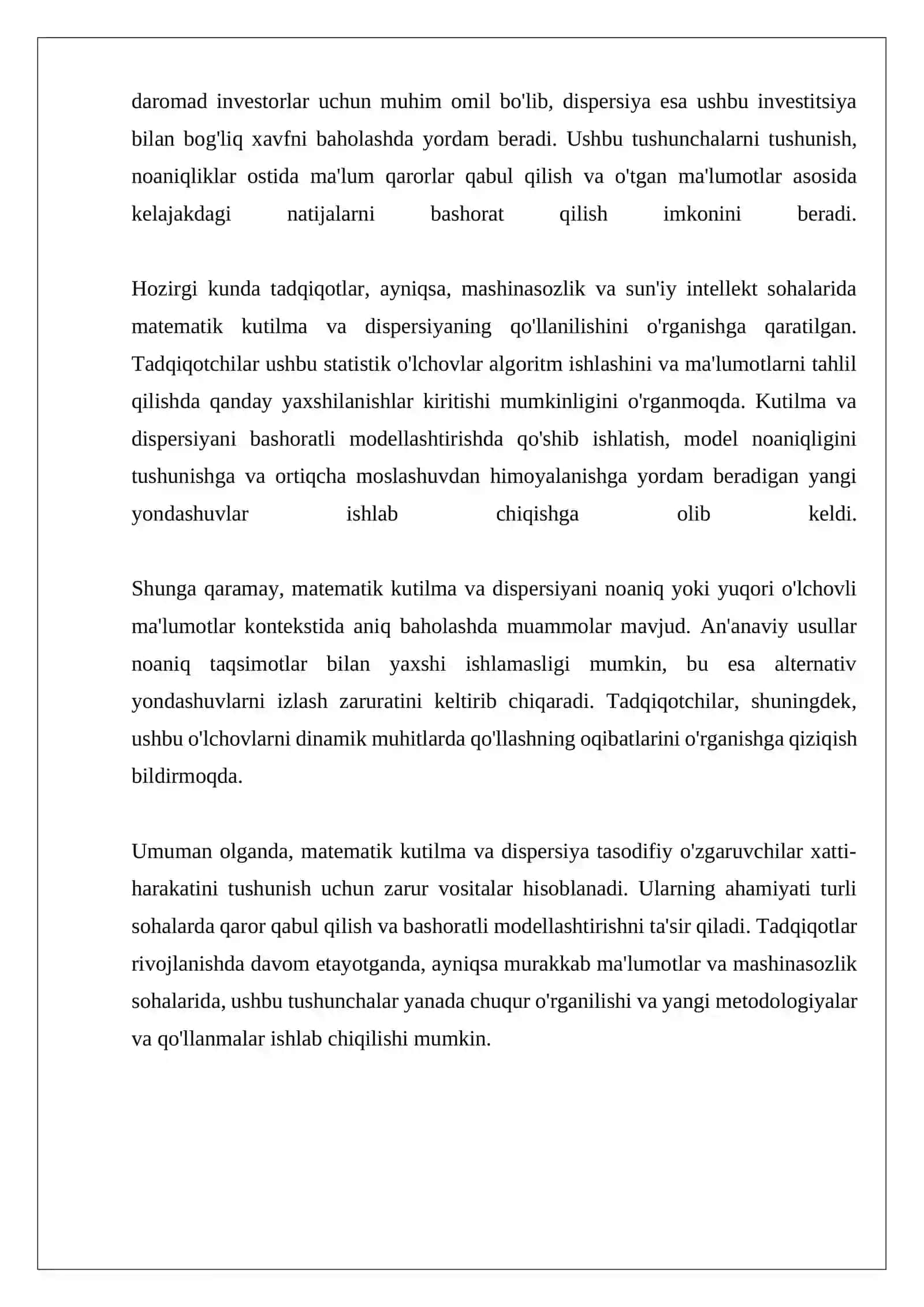 Matimatik kutilma va dispersiya 4