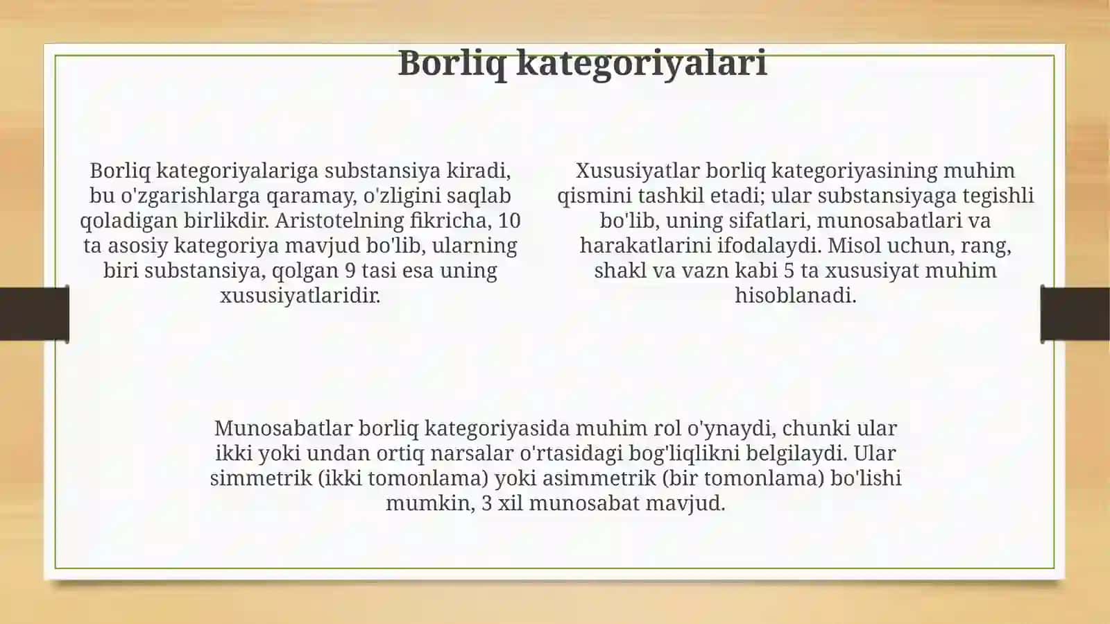 Borliq falsafasi (Ontologiya) 4