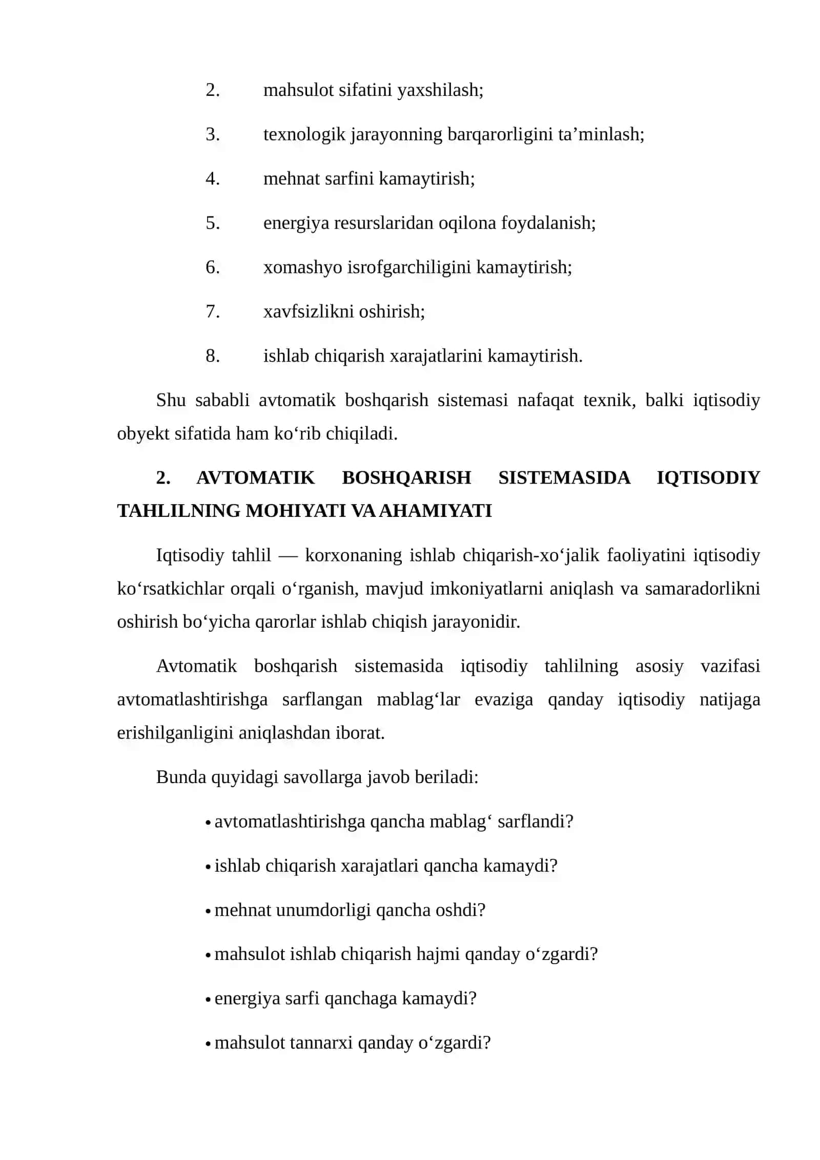 Kompleks iqtisodiy tahlilni tashkil etish shakllari va usullari 4