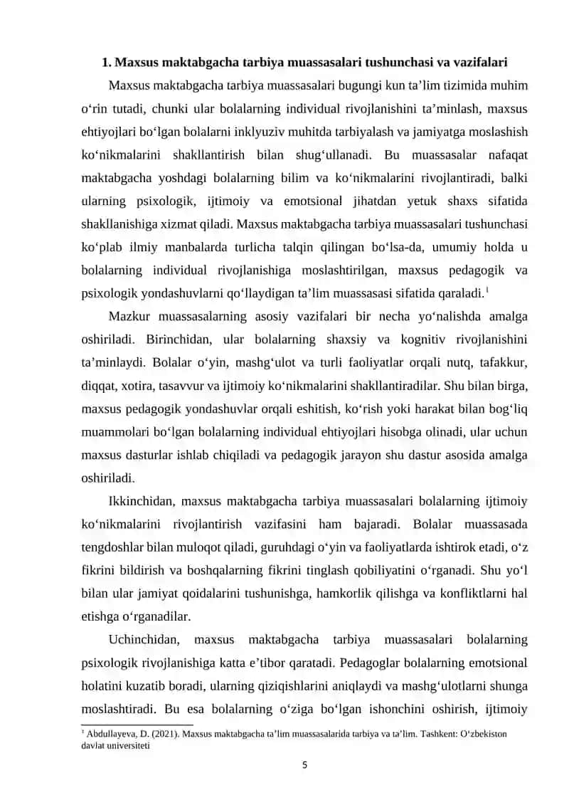 Maxsus maktabgacha tarbiya muassasalarida va maktablarni komplektlash ishlari 4