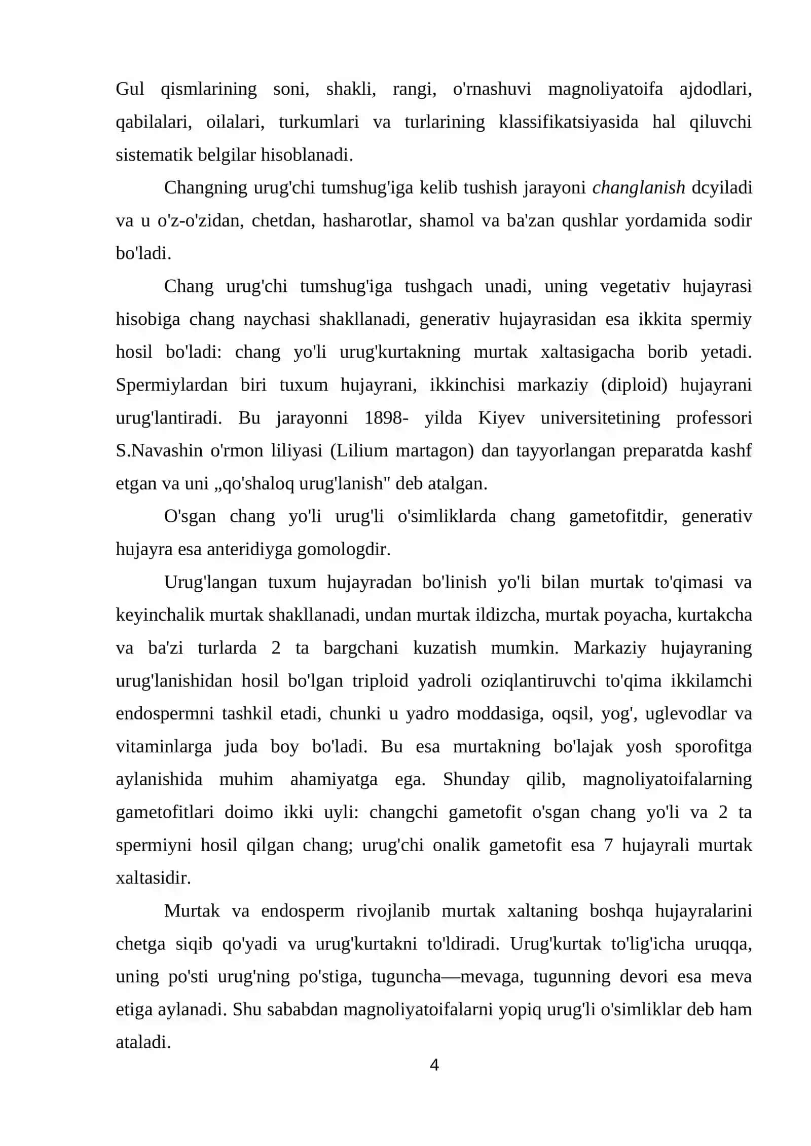 Magnoliyadoshlar va savrdoshlar oilasi 4