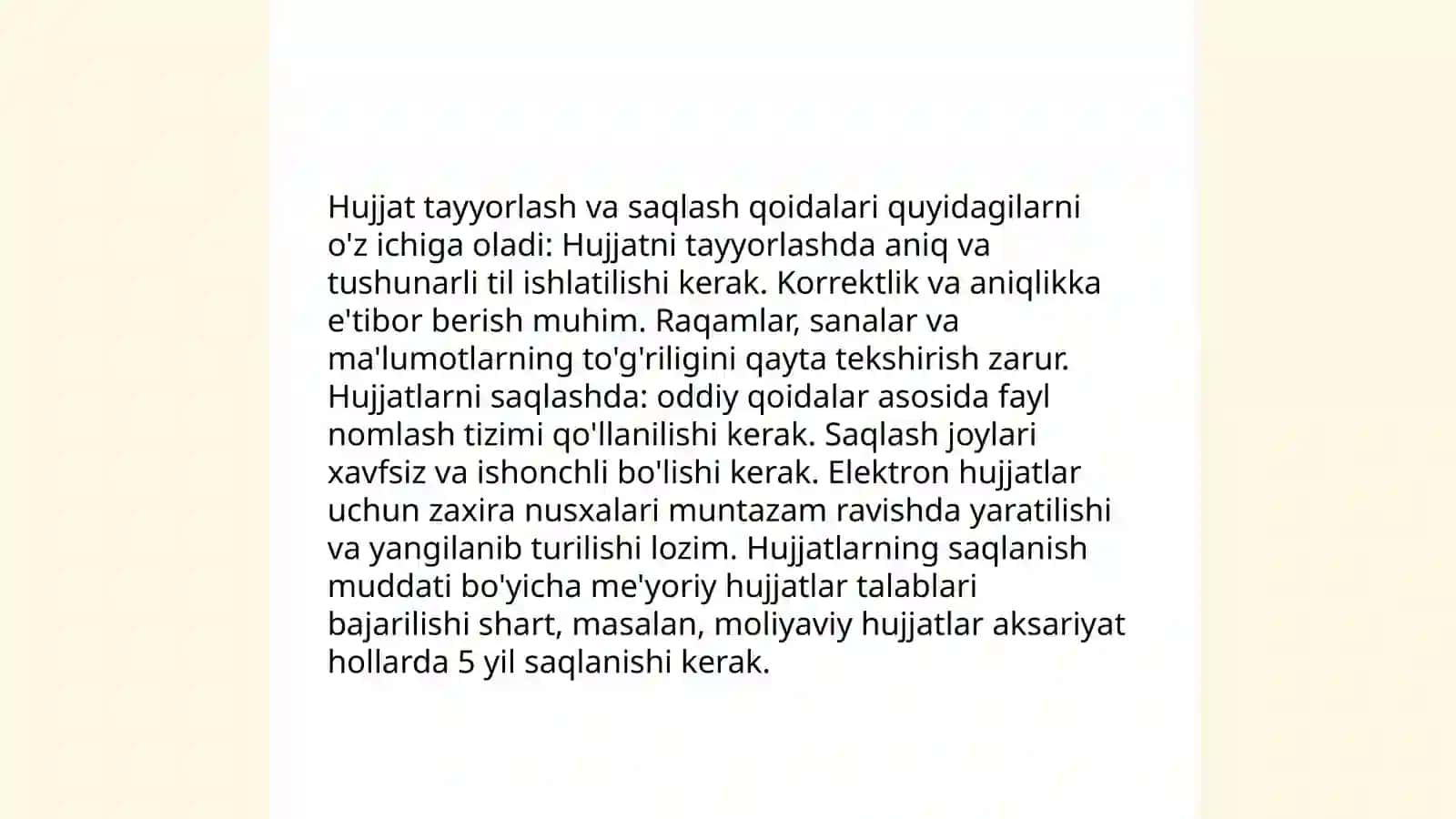 Hujjat tayyorlash va ular ustida ishlash tartibi. Xodimlar faoliyatiga doir hujjatlar. Mehnat daftarchasi. shaxsiy hujjatlar yig'ma jildi 4