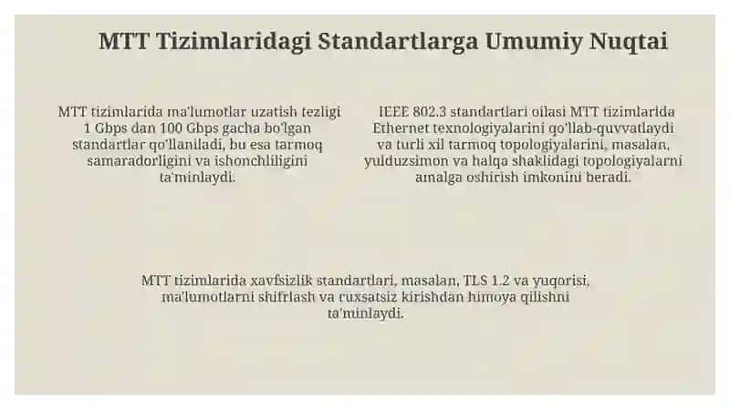 MTT tizimidagi standartlar 4