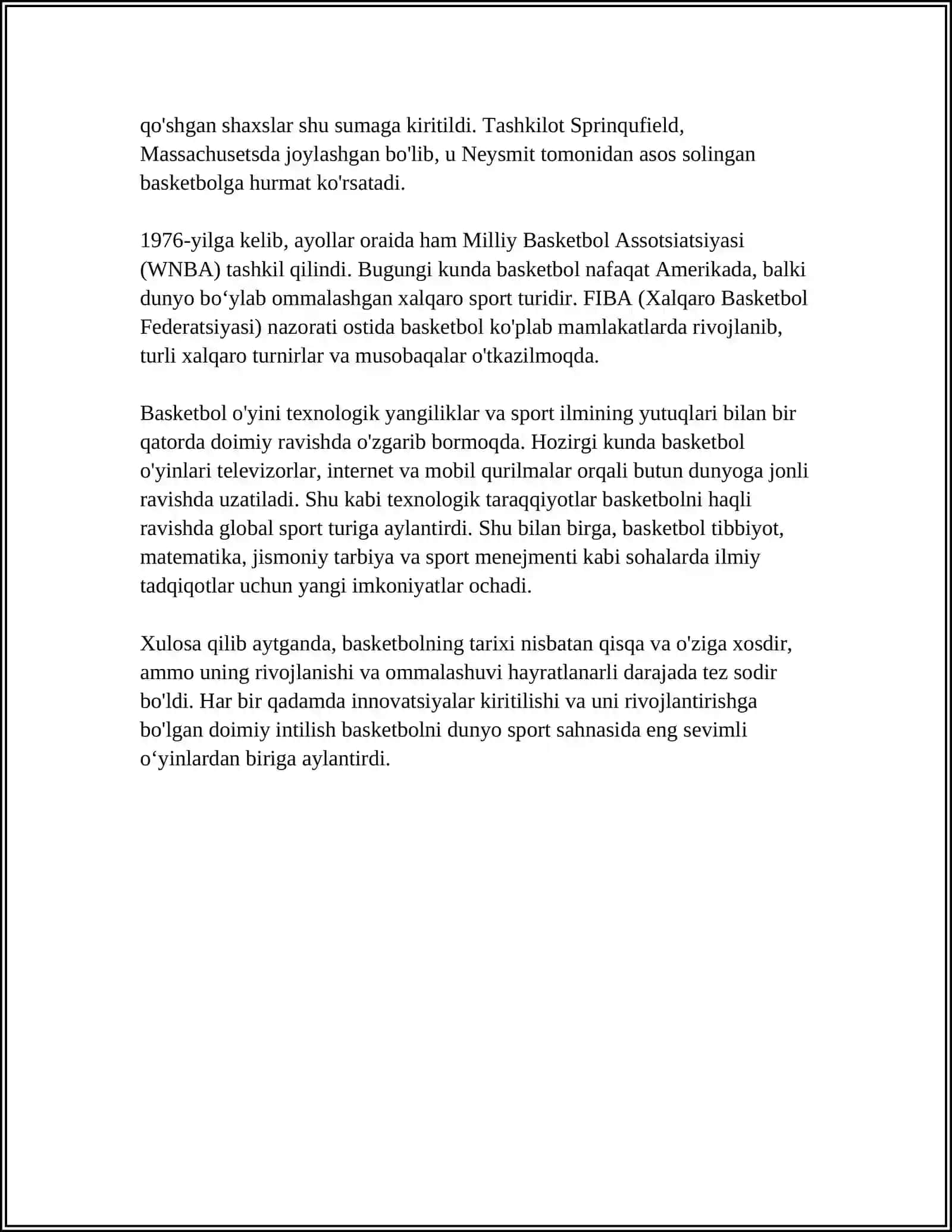 BASKETBOL SPORT TURI HAQIDA 4