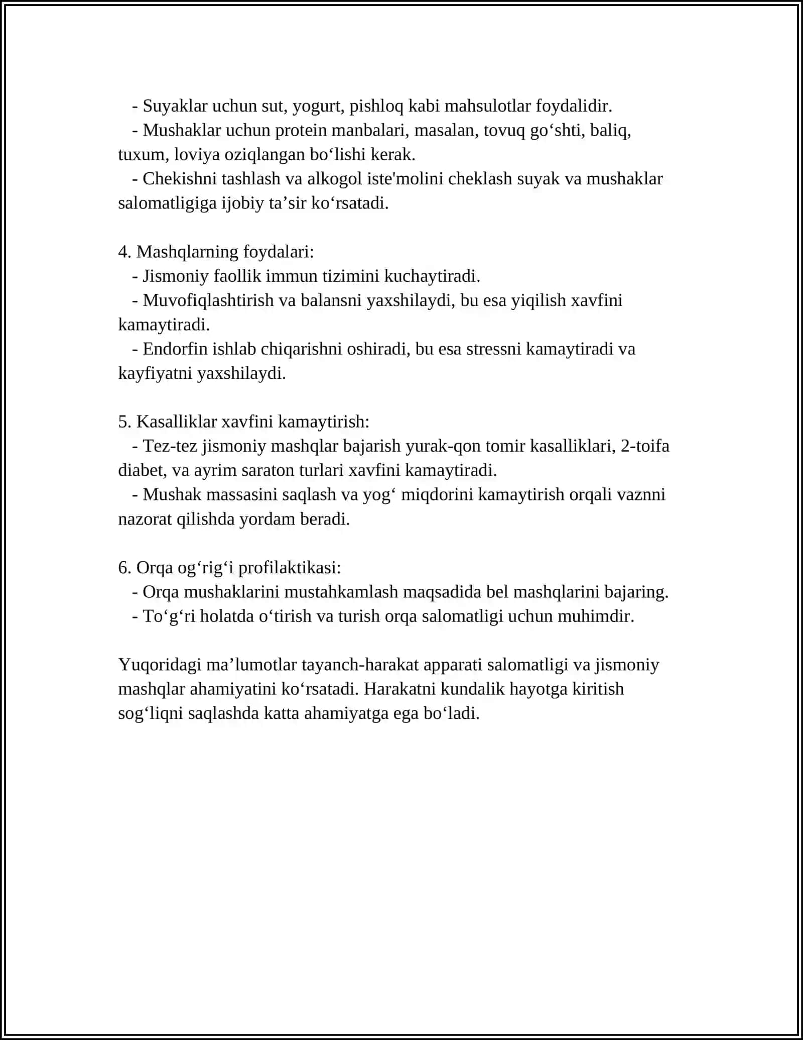 JISMONIY TARBIYA YORDAMIDA TAYANCH-HARAKAT APPARATI TIZIMI KASALLIGINI DAVOLASH PROFILAKTIKASI 4