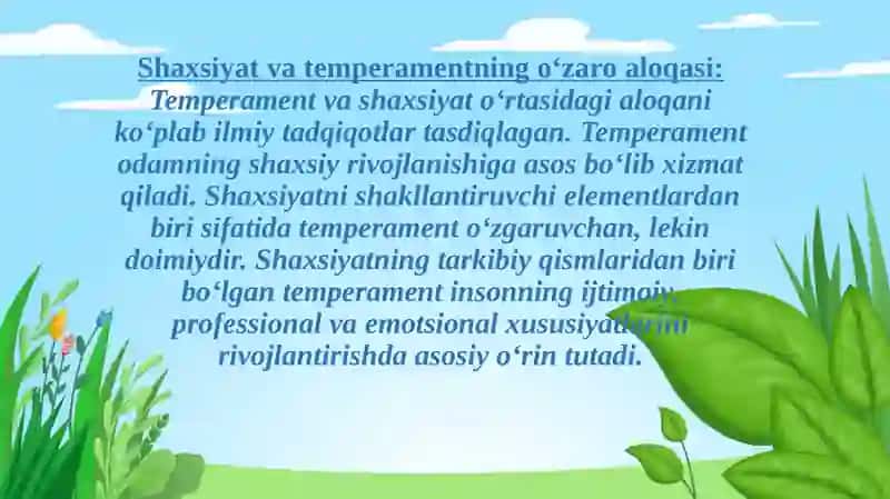 “Temperament  xususiyatlarining mutaxassis shakllanishdagi roli 4