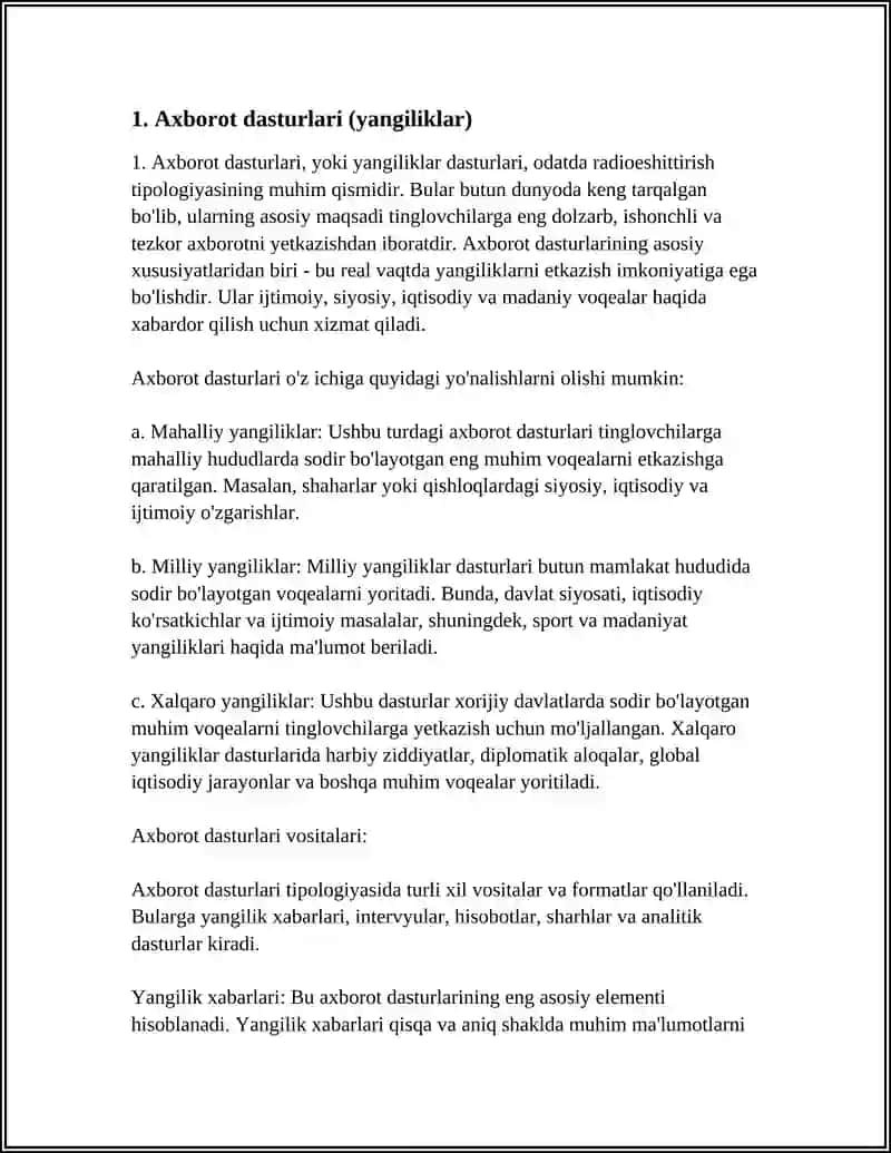 RADIODASTURLAR TIPOLOGIYASI 4