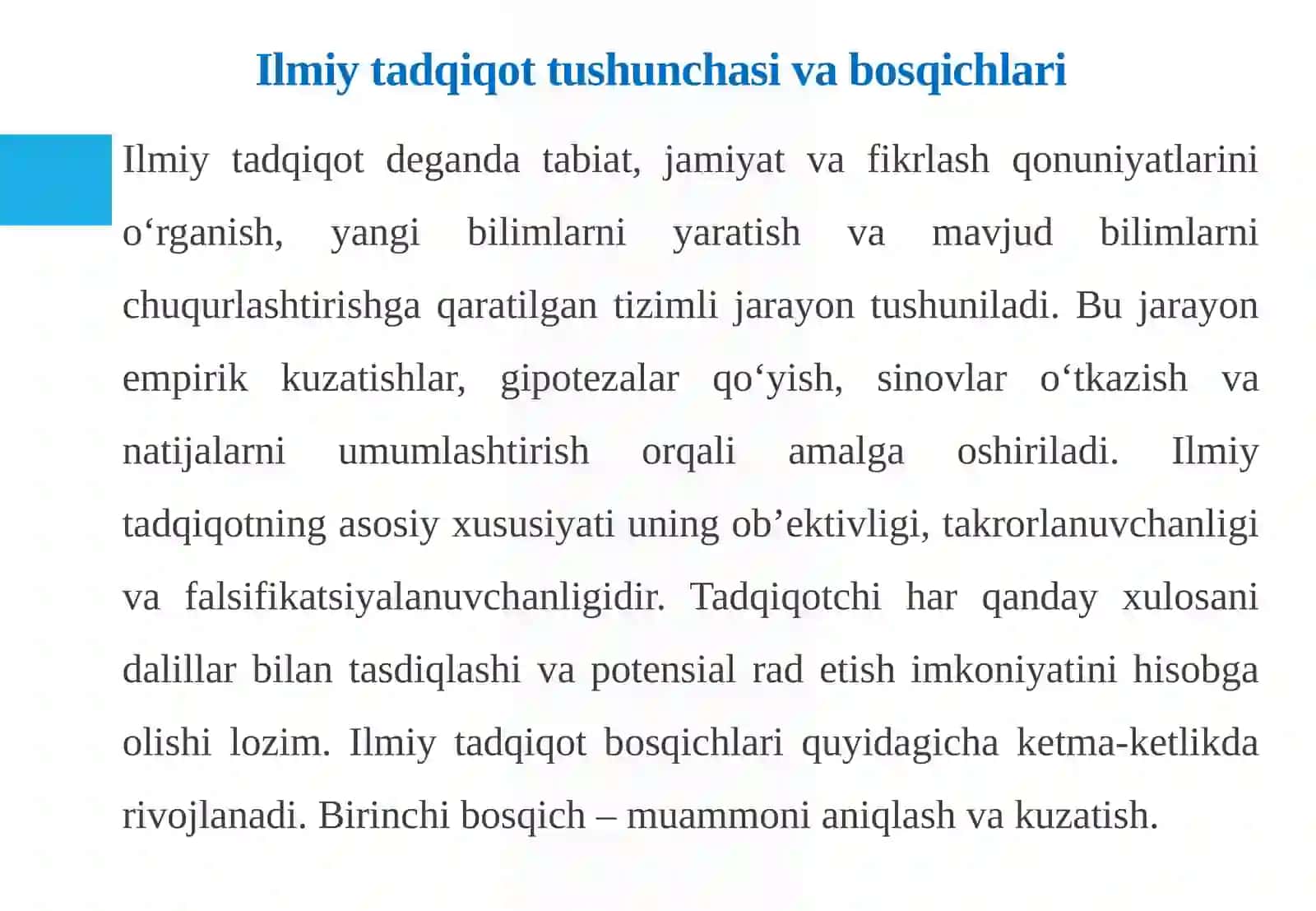 Ilmiy va ishlabchi qarish xulosalarini shakllantirish 4