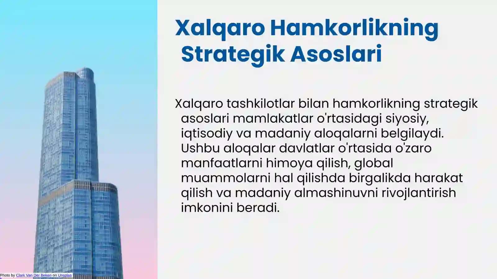 "O'zbekistonning Xalqaro tashkilotlar bilan hamkorlik aloqalari" 4
