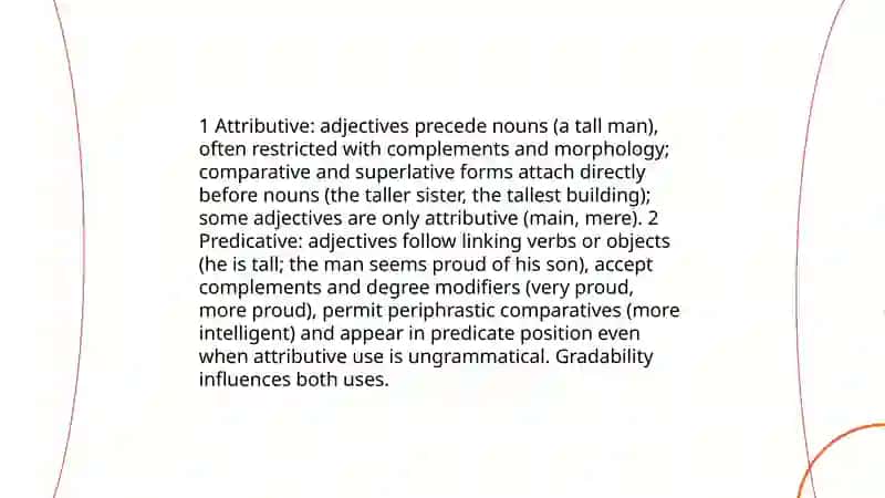 The category of adjective and the forms of adjective degrees 4