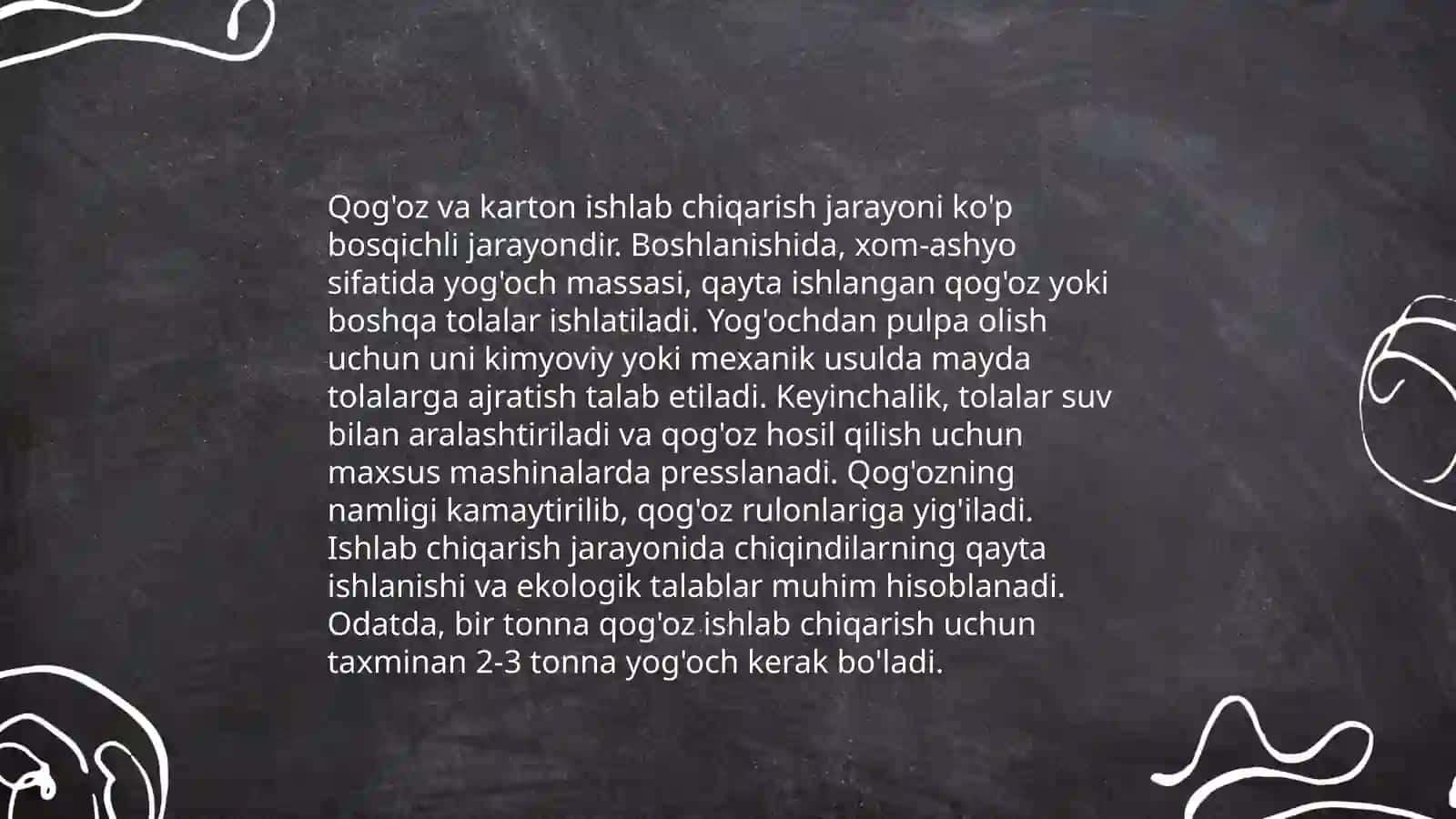Qog'oz va karton bilan ishlash darslarining mazmuni 4
