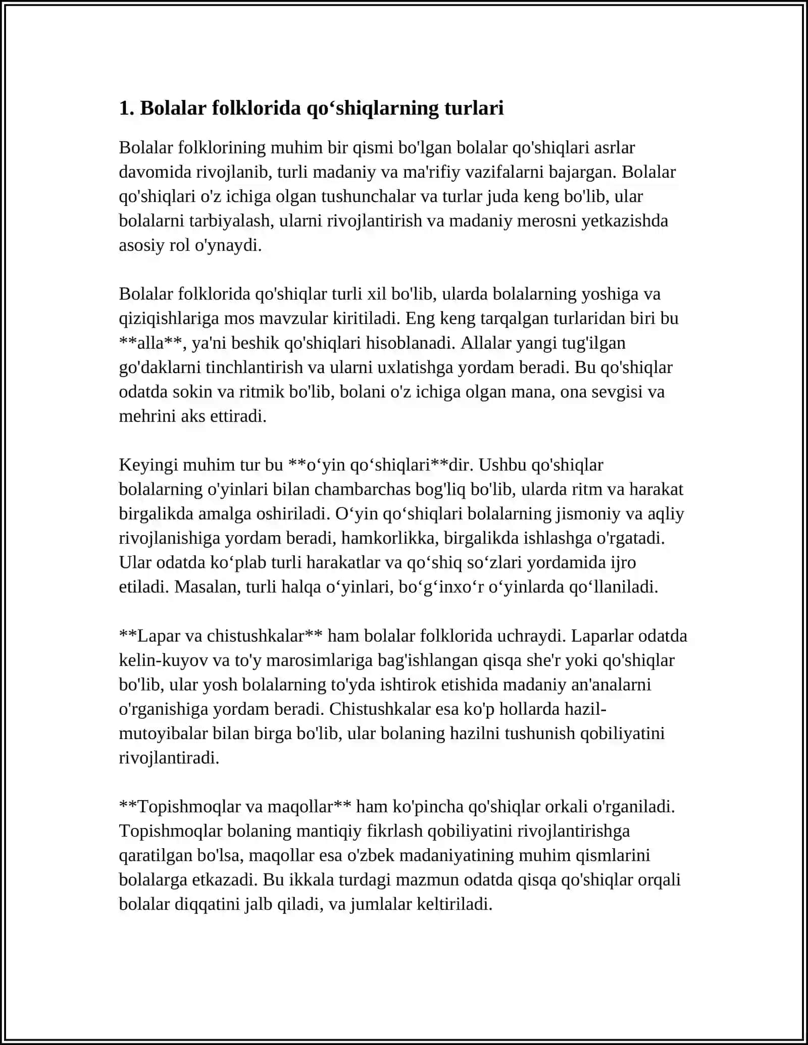 BOLALAR FOLKLORIDA QO'SHIQLAR VA ULARNING VAZIFALARI 4