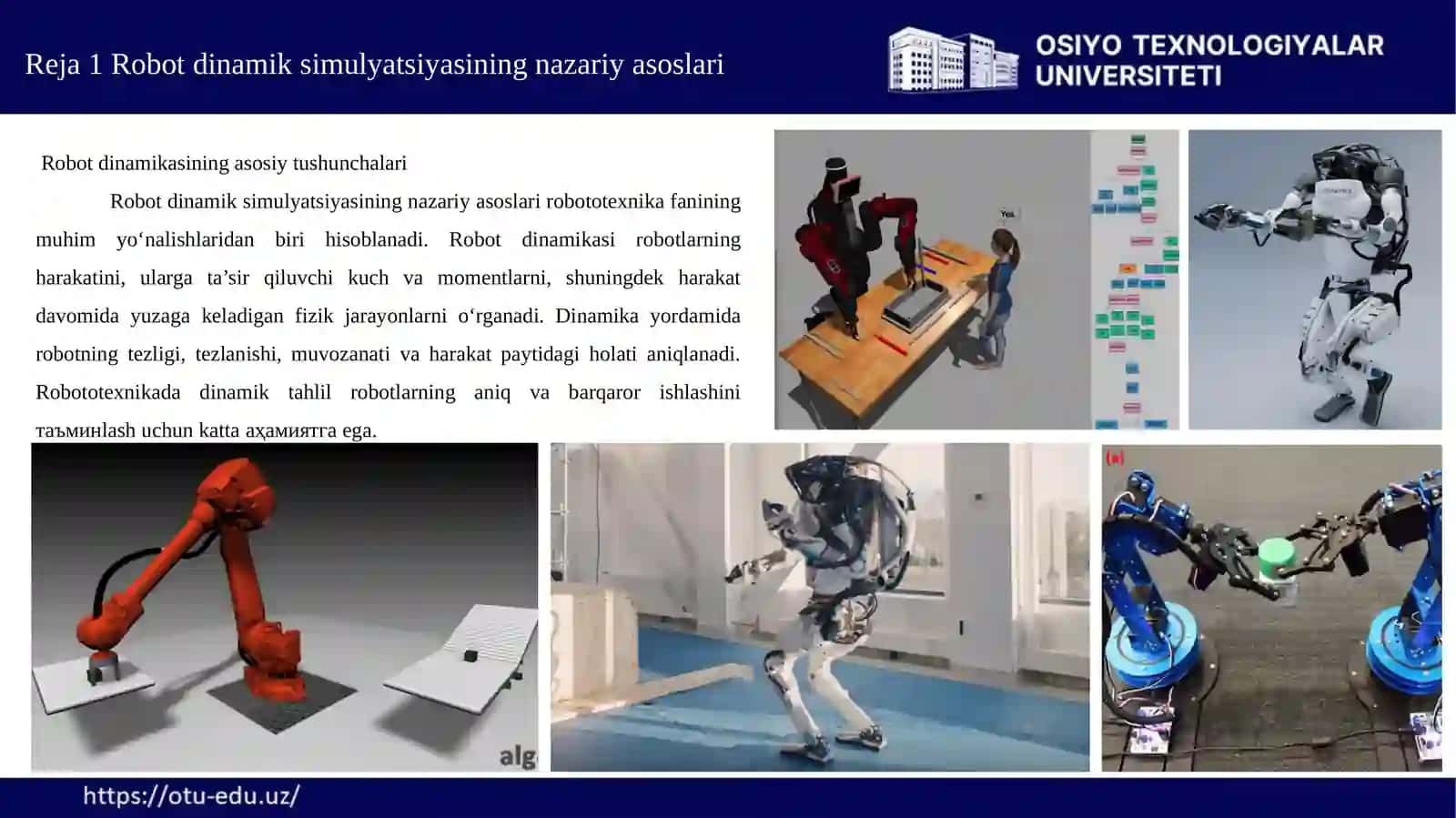 ROBOT DINAMIK SIMULYATSIYASI | ROBOTOTEXNIKA 4