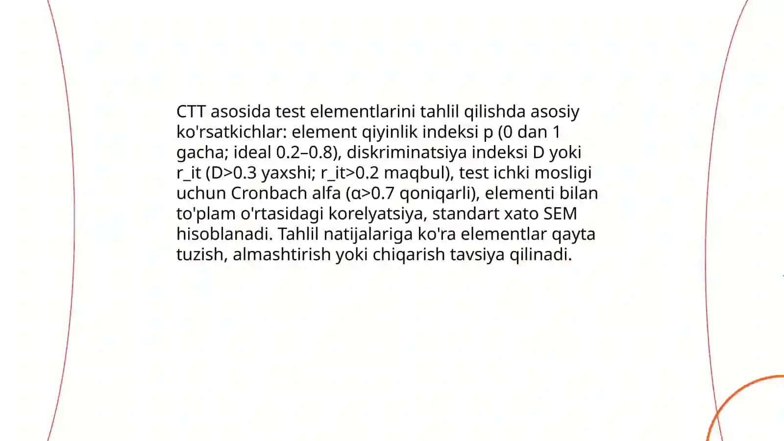 Ta'lim Tizimi Test Topshiriqlari Tahlil Qilish 4