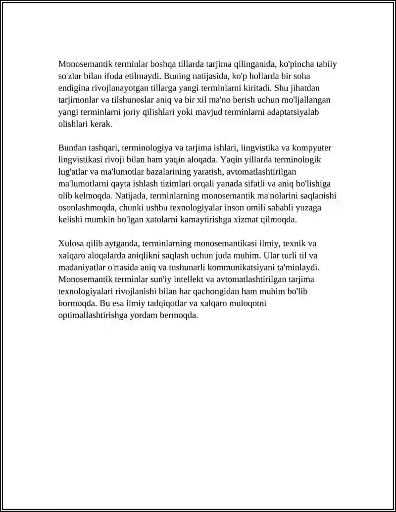 TERMINLARNING MONOSEMANTIK XARAKTERI 4