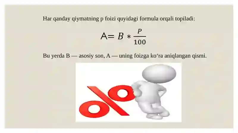 Foiz va uning tatbiqiga doir kasbiy mazmunli masalalar 4