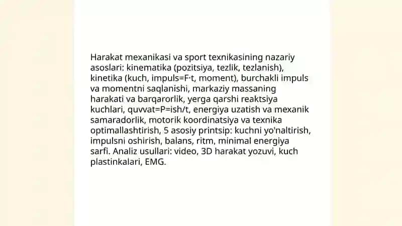 Sportning nazariy asoslari. Sport musobaqalari va sportchilarni tayyorlash tizimi 4