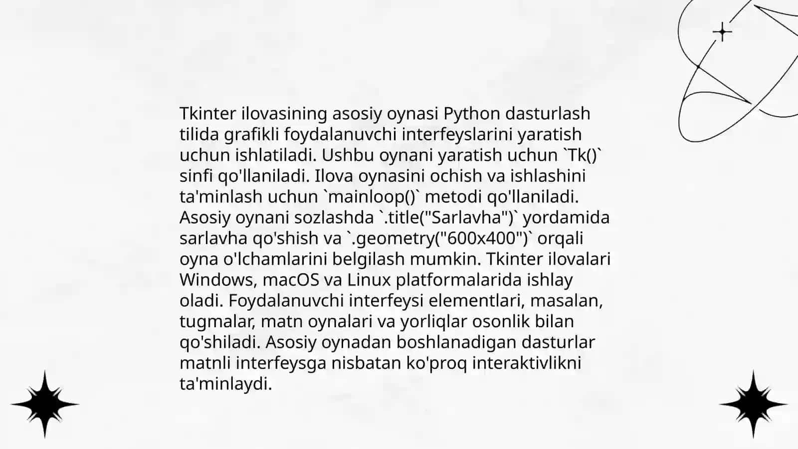 Pythonda tkinter modeli 4
