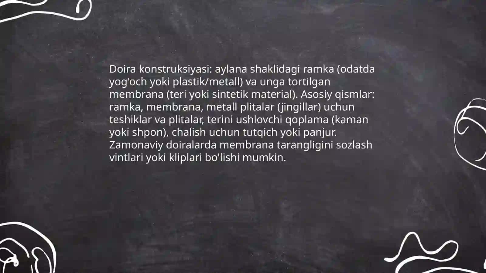 Doira chalgʻu asbobi haqida maʼlumotlar 4