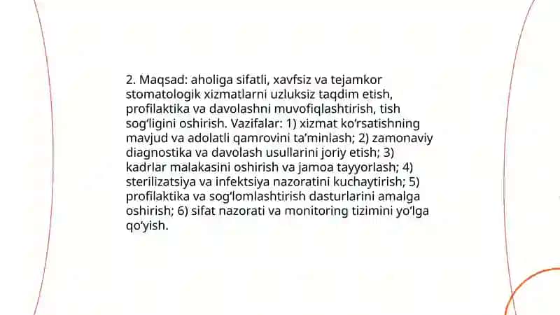 Stomatologik yordam koʻrsatishni tashkilashtrish algoritmi 4