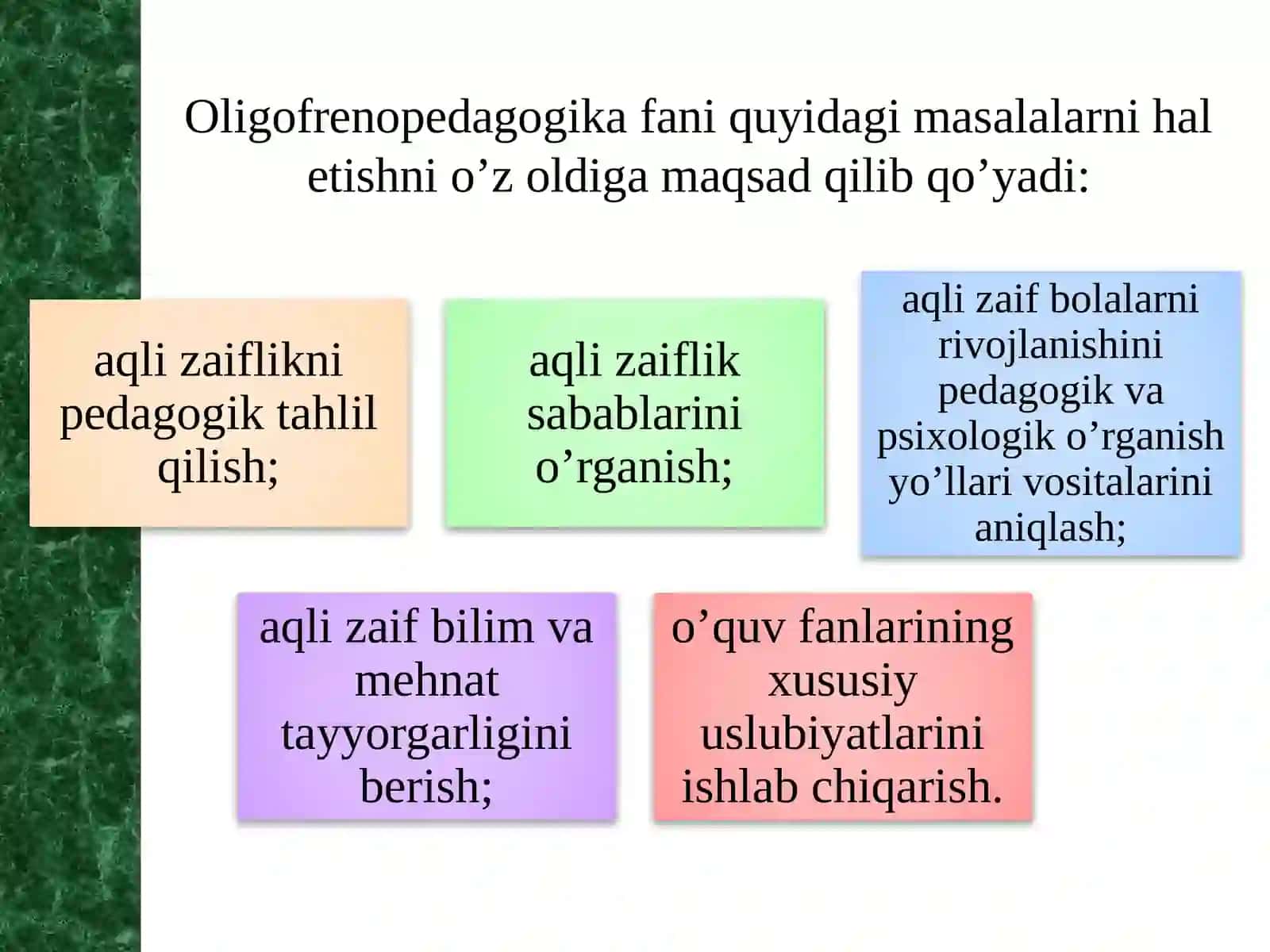 OLIGOFREN, RRS,HARAKAT-TAYANCH A’ZOLARI JAROHATLANGAN VA KOMPLEKS NUQSONLI BOLALAR 4