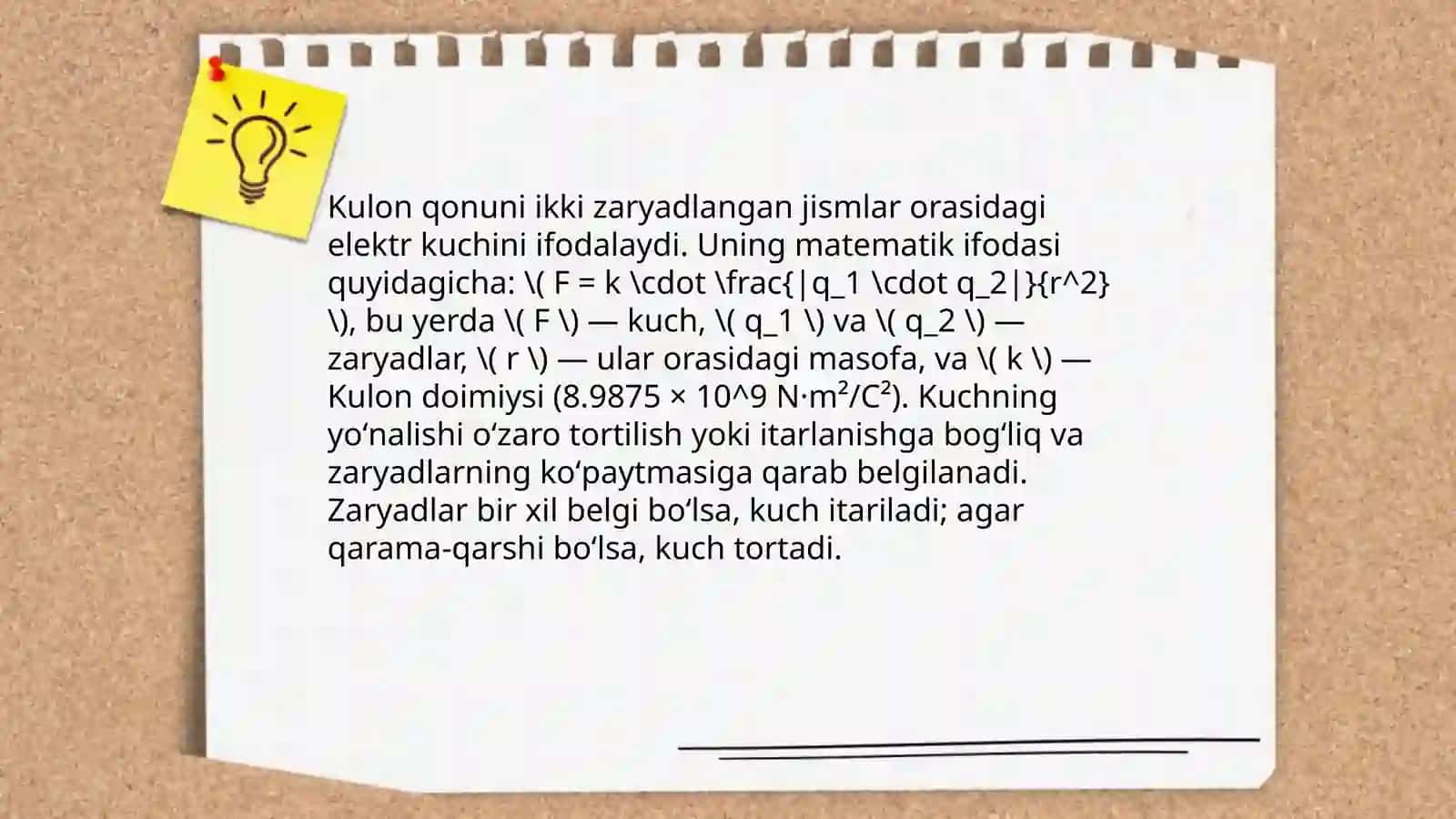 Elektrostatika asoslari. Kulon qonuni 4