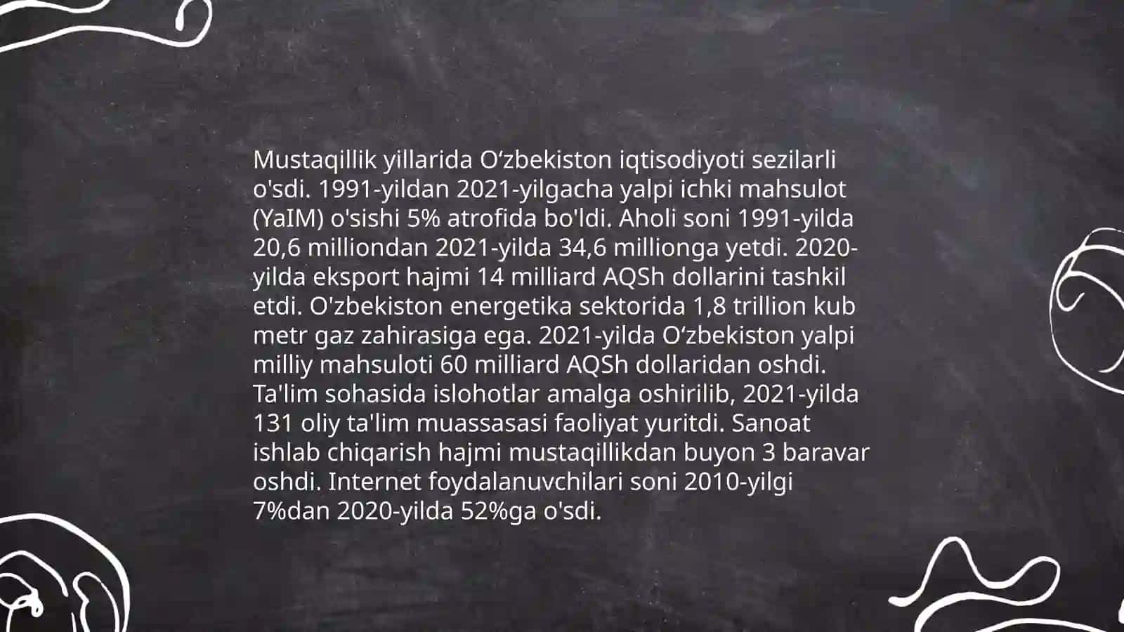 Oʻzbekistonning óziga xos istiqoq va taraqqiyot yóli 4
