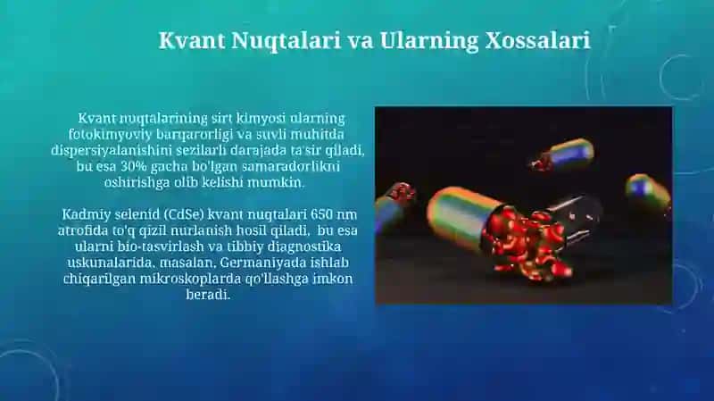 Kvantakimyoviy o'lcham effektlar va asosiy nanomateriallar 4