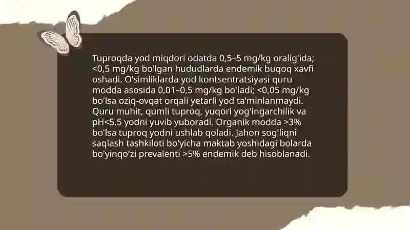 Endemik buqoqning kelib chiqish shart sharoiti va muhitga bog'liq xususiyatlari 4