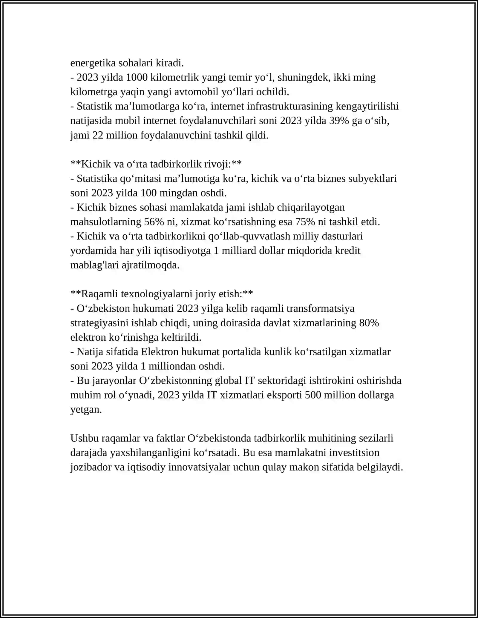O'ZBEKISTON RESPUBLIKASI OLIY TA’LIM FAN VA INNOVATSIYA VAZIRLIGI 4