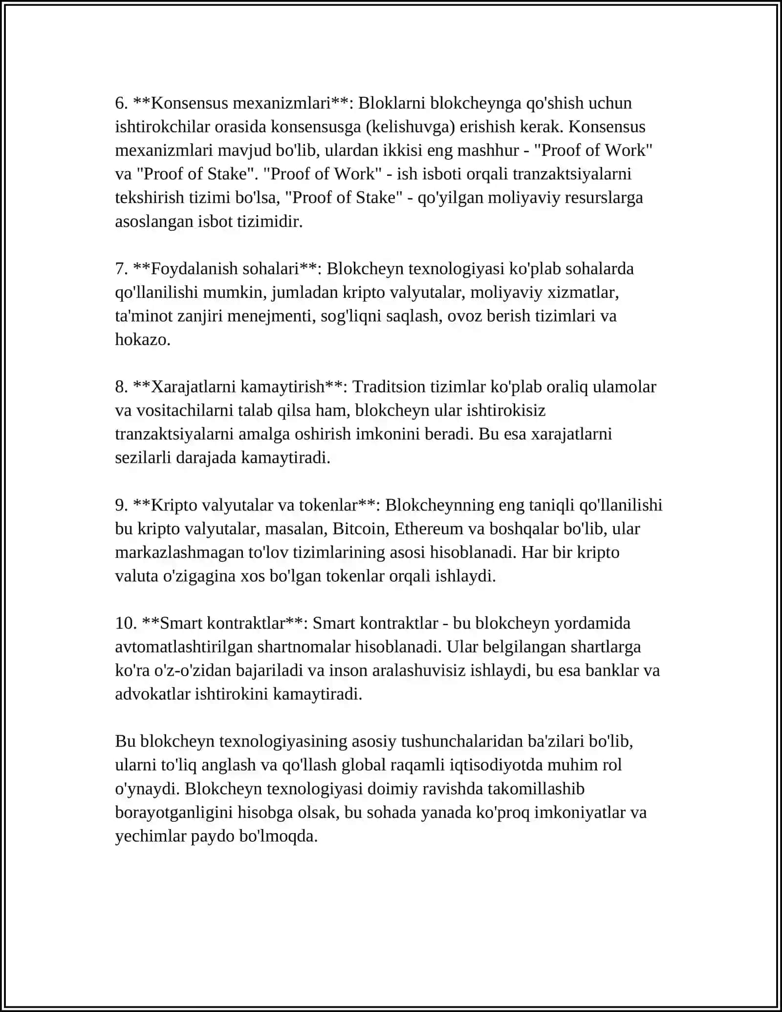 BLOK CHAIN TEXNOLOGIYASI VA UNDAN SOHALARDA FOYDALANISH 4