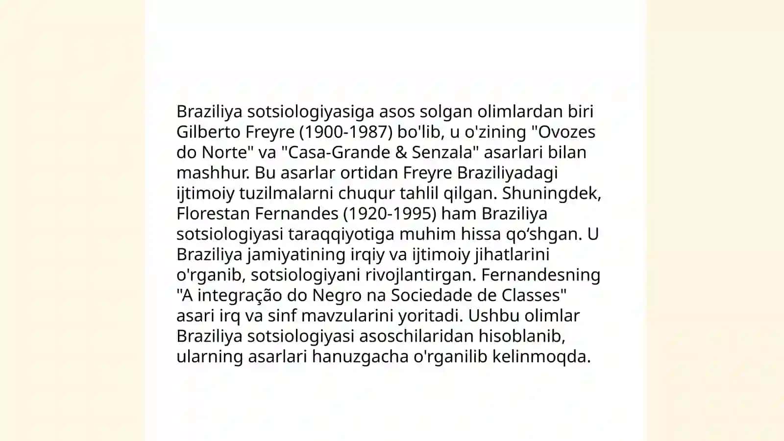 Braziliyada sotsiologiyaning rivojlanishi 4
