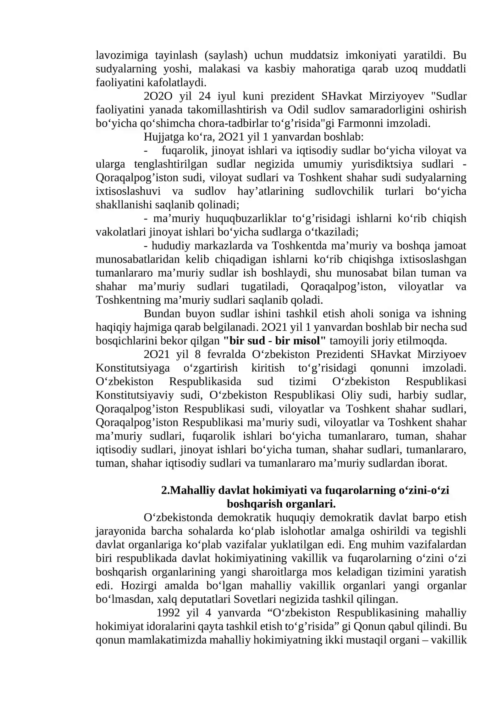 O‘zbekistonda demokratik, fuqarolik jamiyati asoslarining shakllanishi, amalga oshirilgan siyosiy islohotlar 4