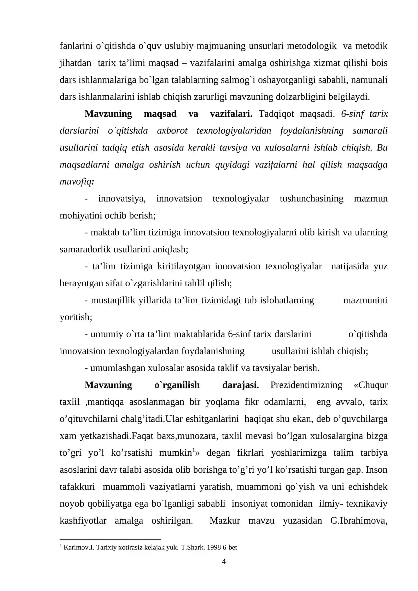 TARIX FANINI O’QITISHDA AXBOROT TEXNOLOGIYALARIDAN FOYDALANISHNING NAZARIY BA METODIK ASOSLARI 4